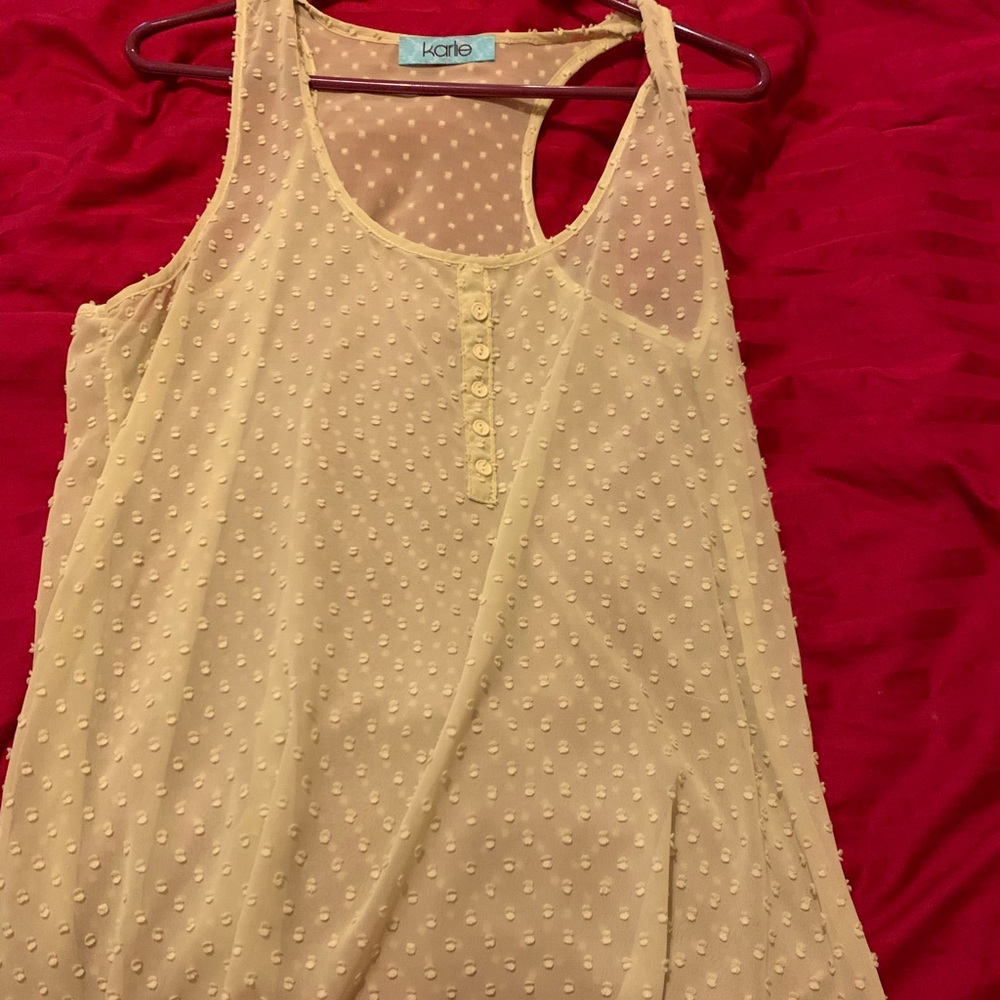 Long flowy karlie yellow top